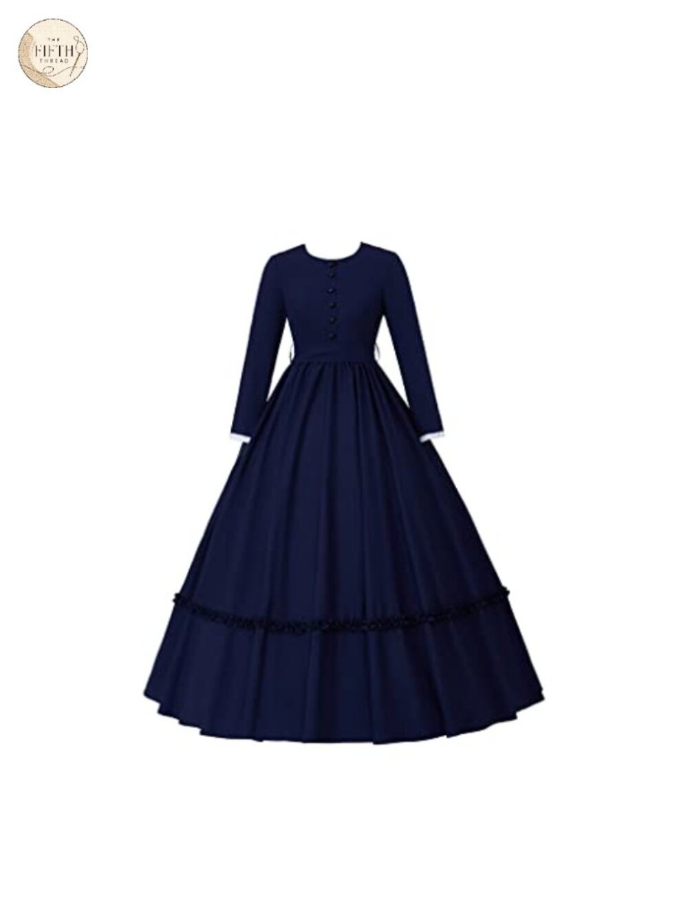 Victorian Civil War Dress Costume Reenactment Ball Gown with Belt